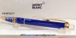 Perfect Replica Best Mont blanc Starwalker Pen - Blue Ballpoint Pen with Gold Trim